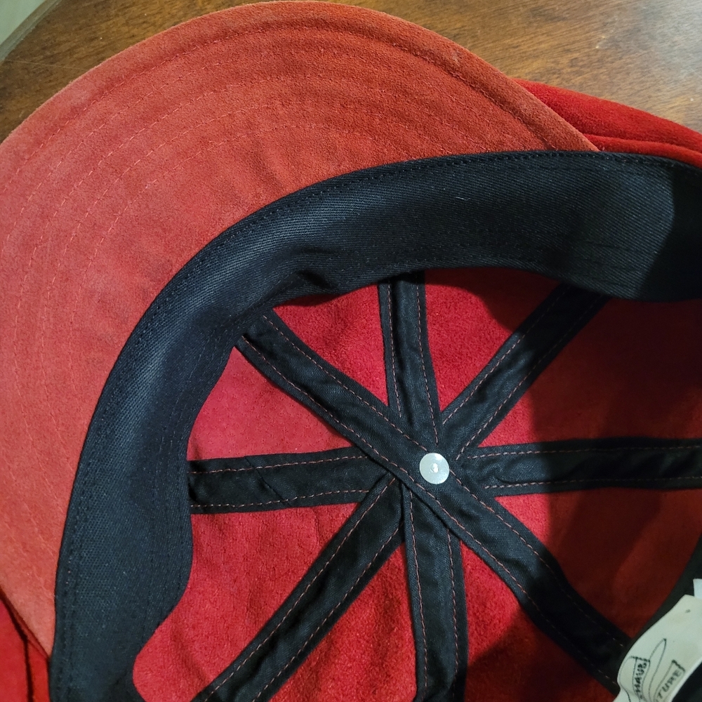 Newsboy Bakerboy Gatsby Cap Red Suede Medium - Picture 5 of 12